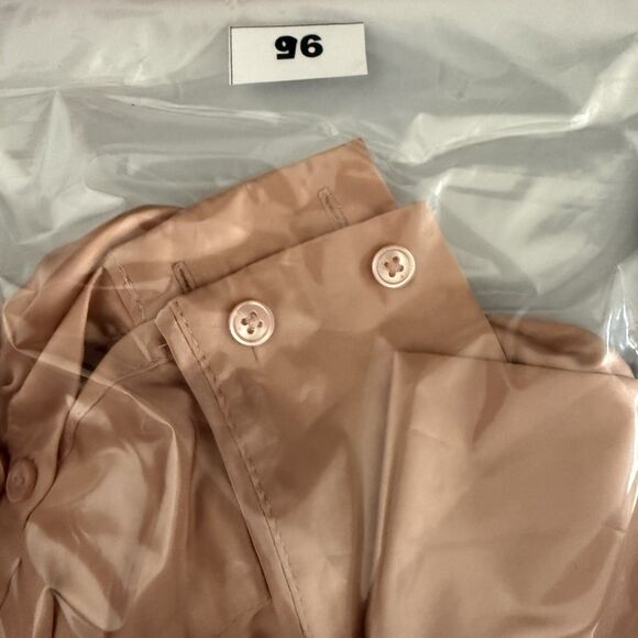 Wilfred Aritzia Silky Front Tie Crop Blouse Top 2XS Orange Minimalist Cupro XXS - Picture 7 of 10